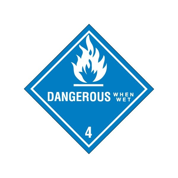 Bsc Preferred 4 x 4'' - ''Dangerous When Wet - 4'' Labels BUY00025381 - main